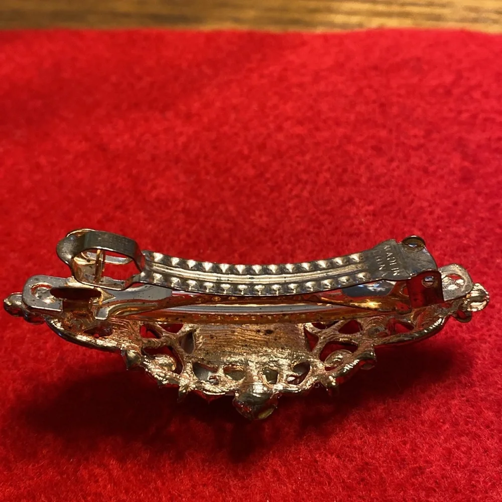 Pink Victoria's Secret rhinestone bobby pins and rhinestone barrette